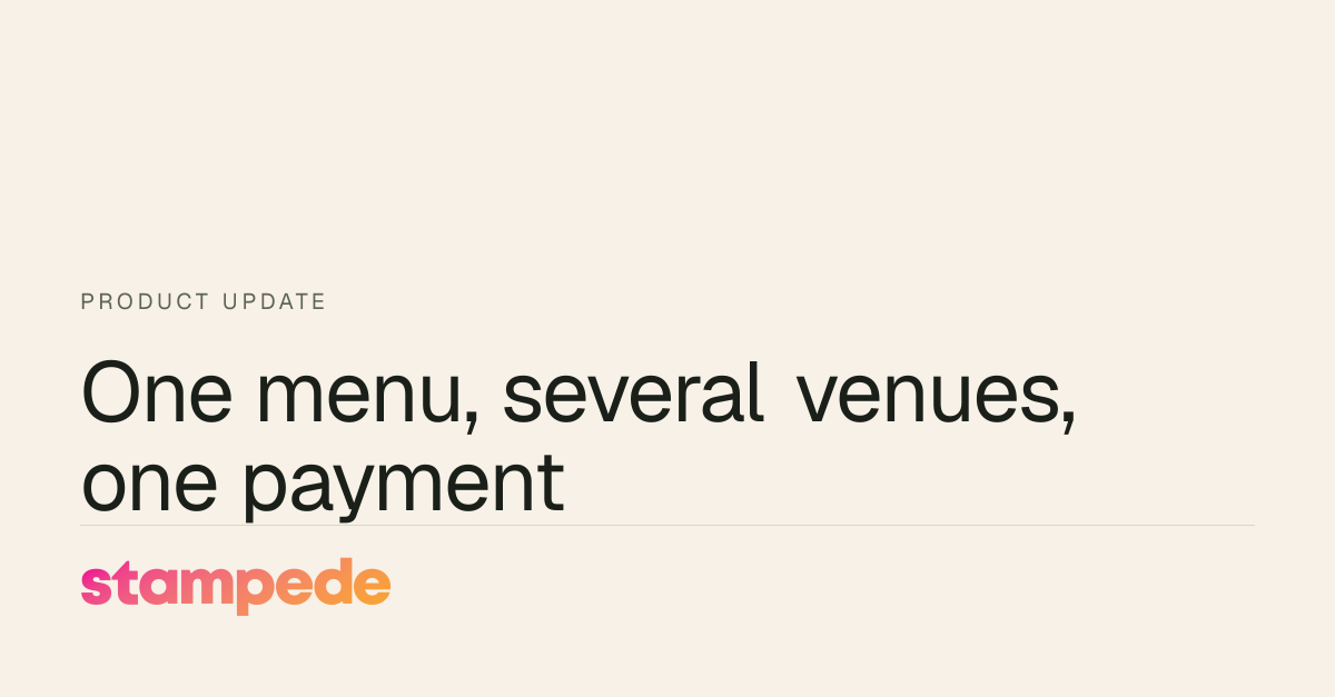 One menu, several venues, one payment (light cover)