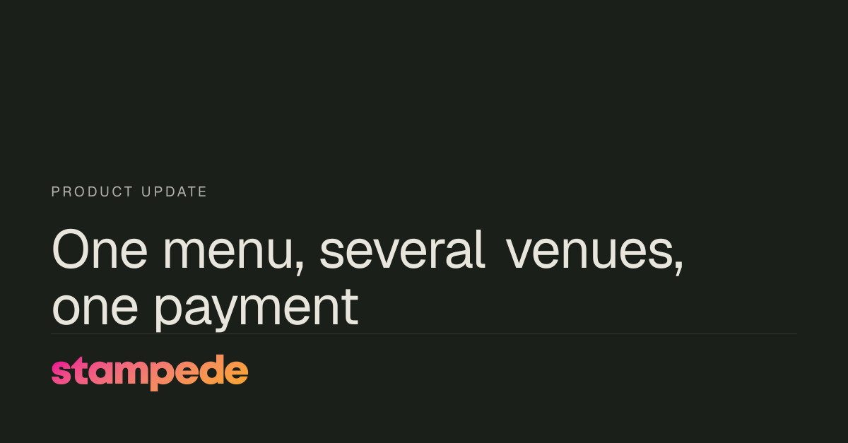 One menu, several venues, one payment (light cover)